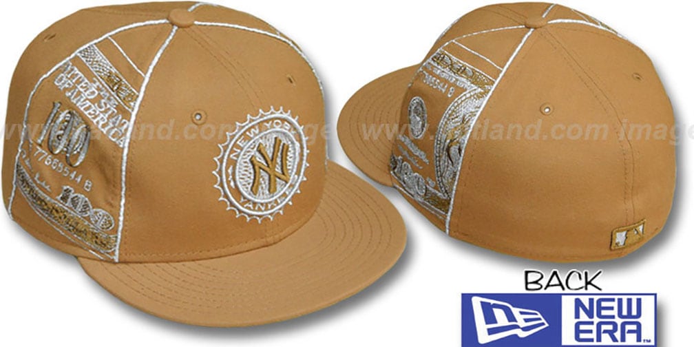 Yankees 'C-NOTE' Wheat-Silver Fitted Hat by New Era