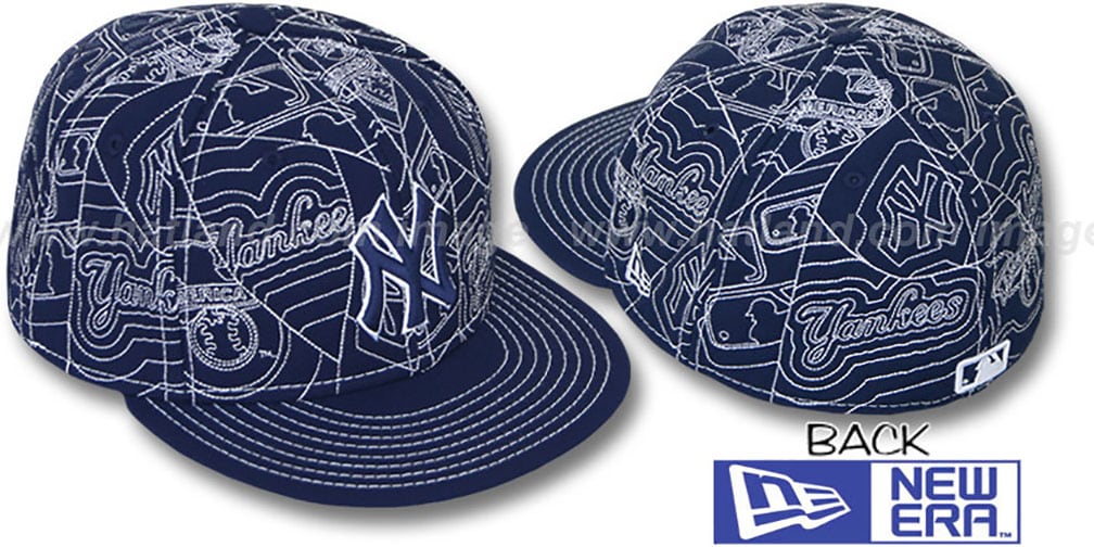 Yankees 'PUFFY REMIX' Navy-White Fitted Hat by New Era