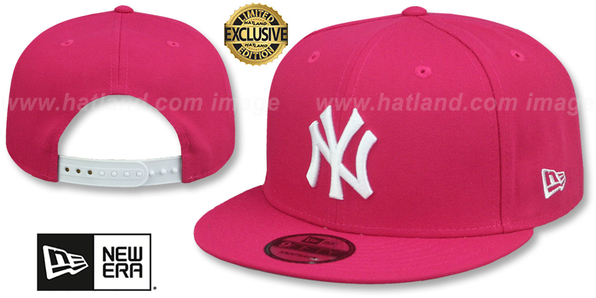 Yankees 'TEAM-BASIC SNAPBACK' Beetroot-White Hat by New Era