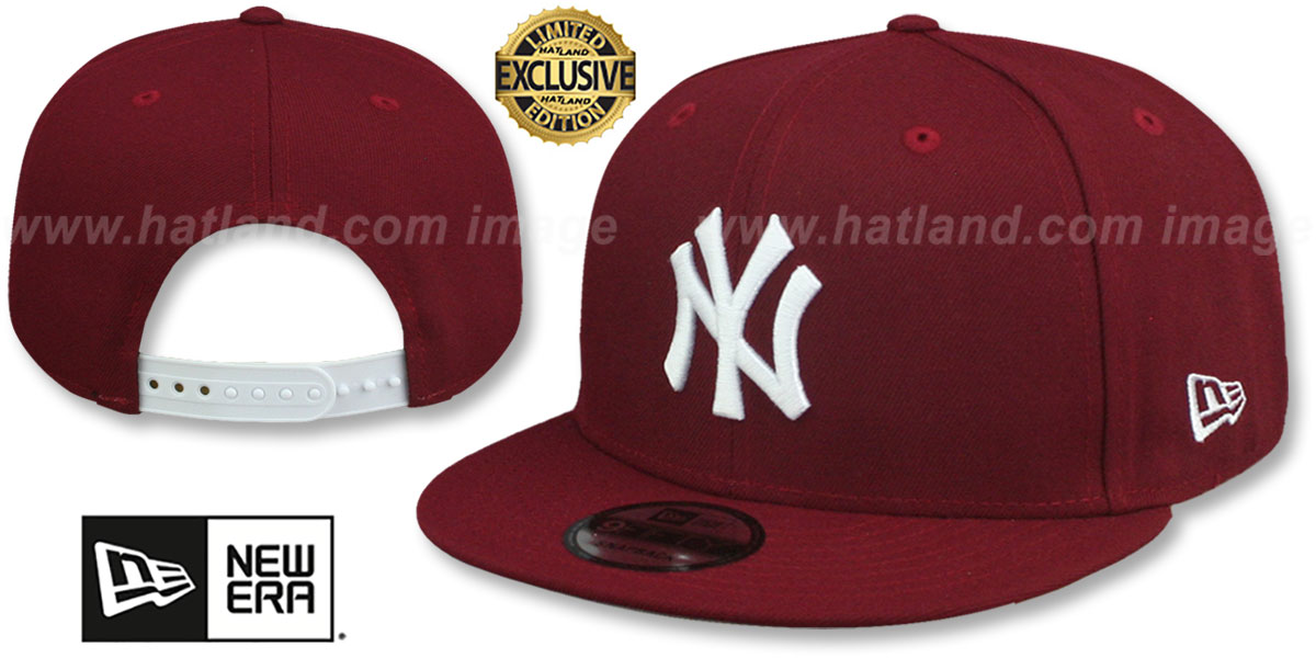 Yankees 'TEAM-BASIC SNAPBACK' Burgundy-White Hat by New Era