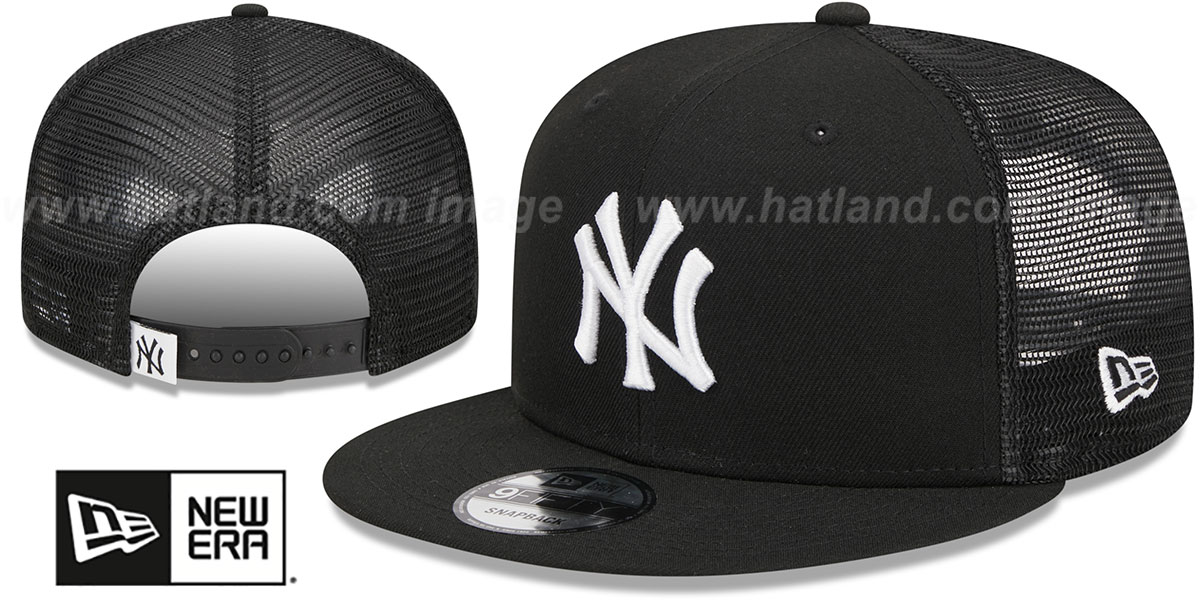 Yankees 'TEAM-BASIC TRUCKER SNAPBACK' Black-White Hat by New Era