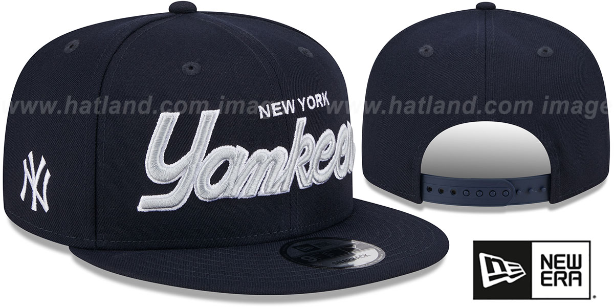 Yankees 'TEAM-SCRIPT SNAPBACK' Navy Hat by New Era