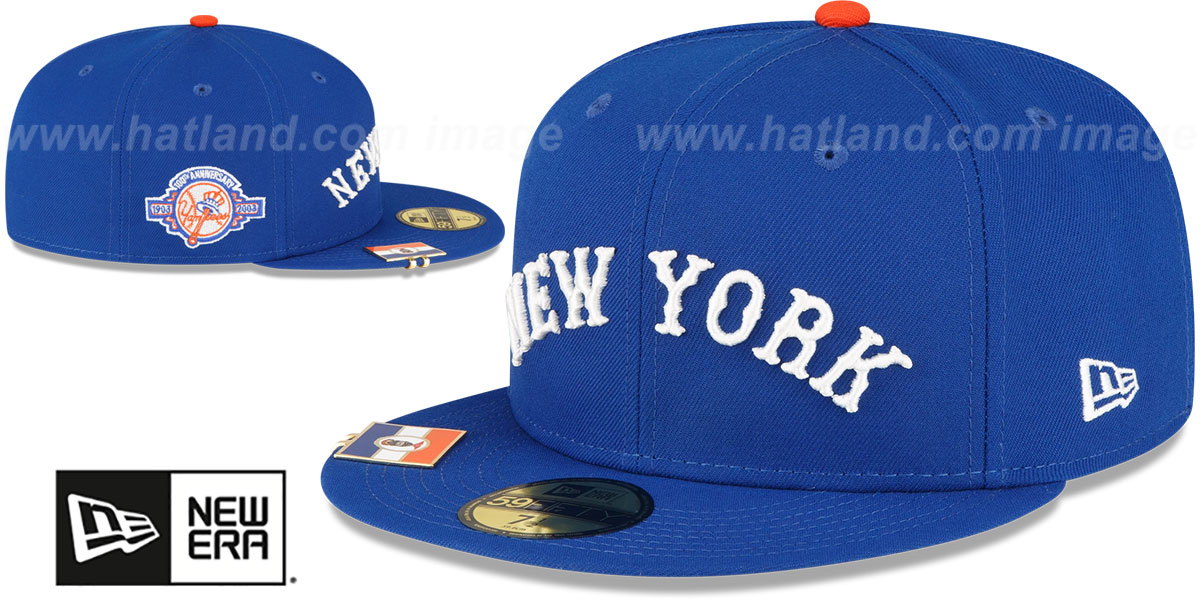 Yankees 'CITY FLAG VISOR CLIP SIDE-PATCH' Royal Hat by New Era