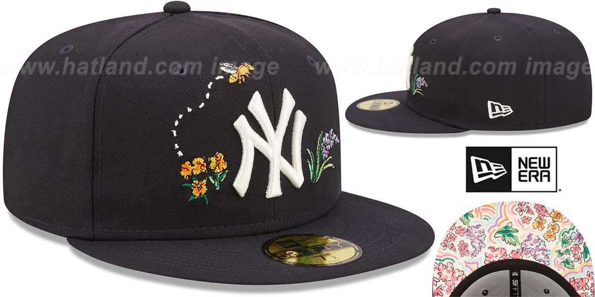 Yankees 'FLORAL WATERCOLORS' Navy Fitted Hat by New Era