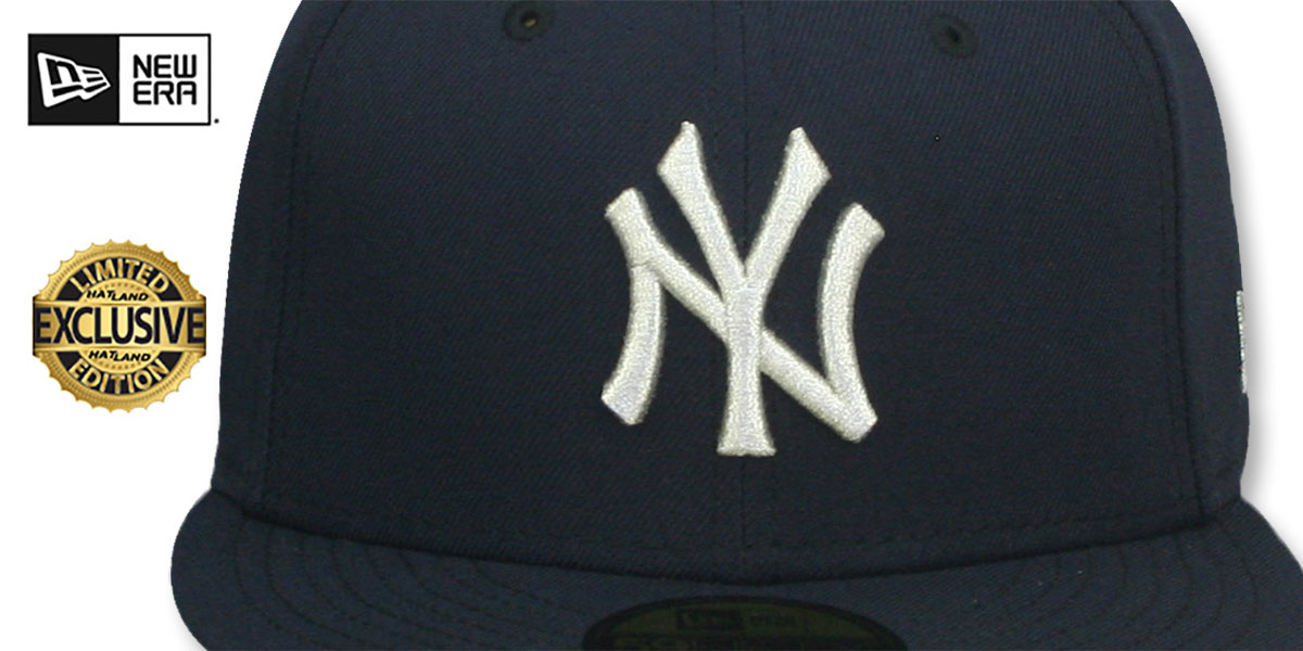 Yankees 'SILVER-METALLIC' Navy Fitted Hat by New Era