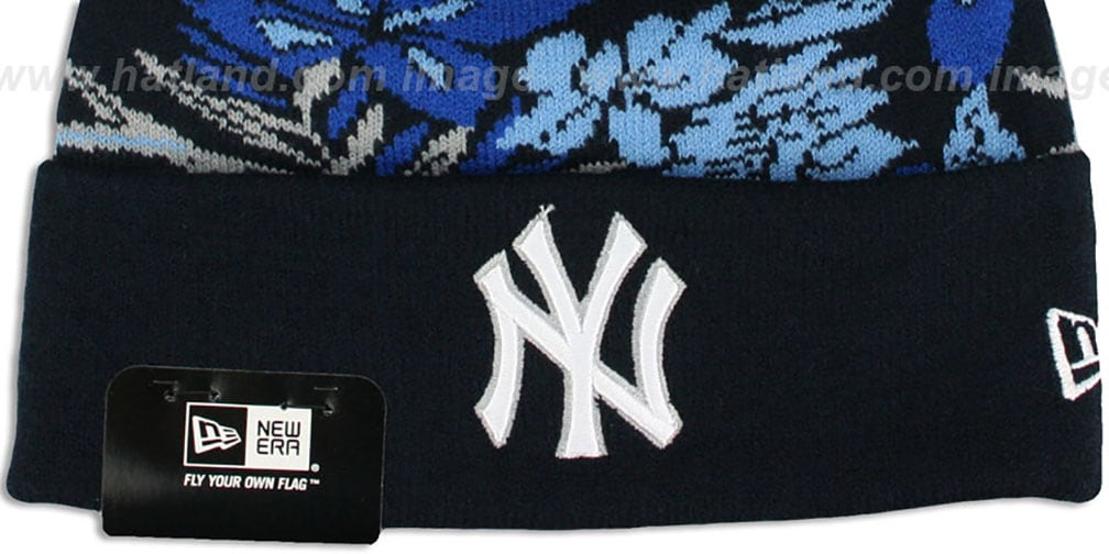 Yankees 'SNOW-TROPICS' Navy Knit Beanie Hat by New Era