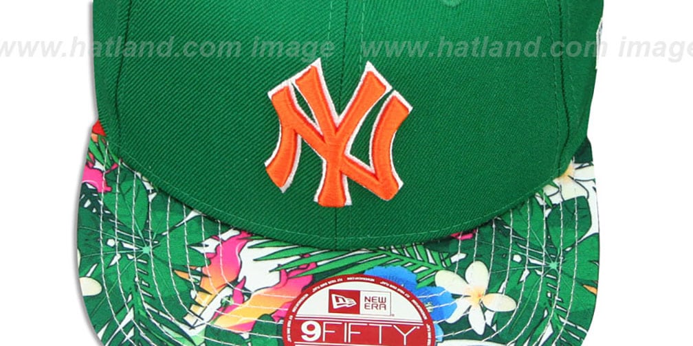 Yankees 'SUNSHINE BLOOM SNAPBACK' Green-Multi Hat by New Era