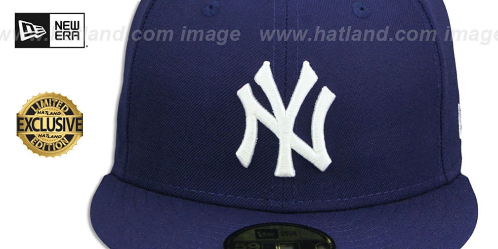 Yankees 'TEAM-BASIC' Navy-White Fitted Hat by New Era