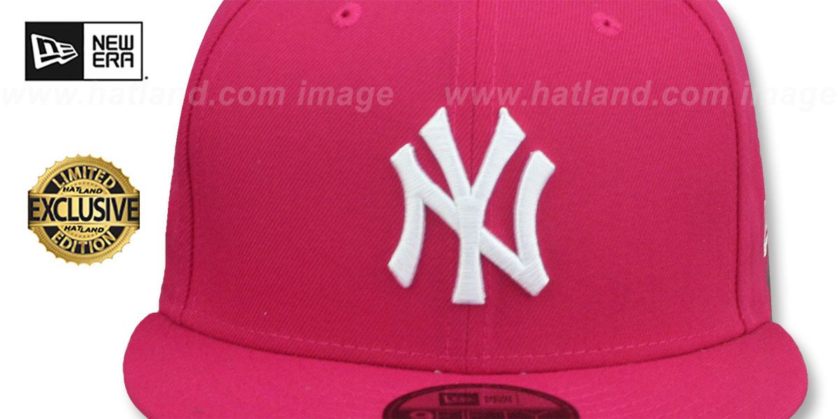 Yankees 'TEAM-BASIC SNAPBACK' Beetroot-White Hat by New Era