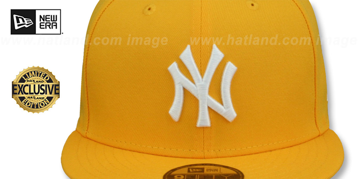 Yankees 'TEAM-BASIC SNAPBACK' Gold-White Hat by New Era