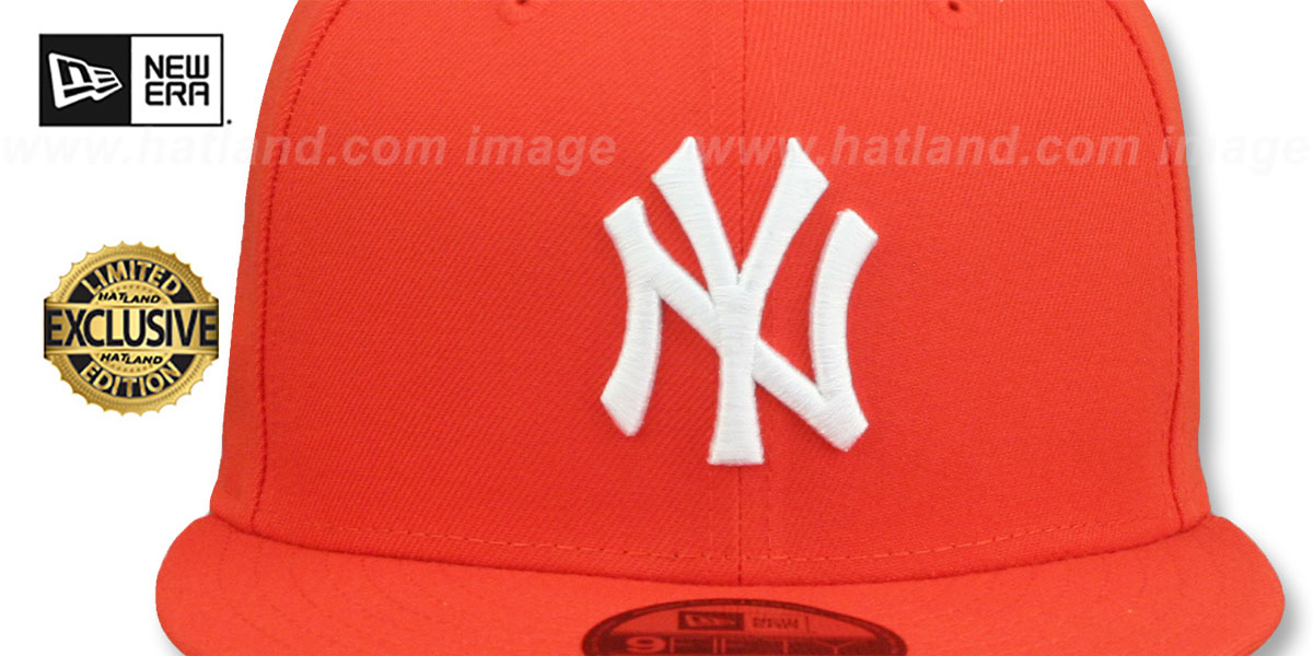 Yankees 'TEAM-BASIC SNAPBACK' Orange-White Hat by New Era