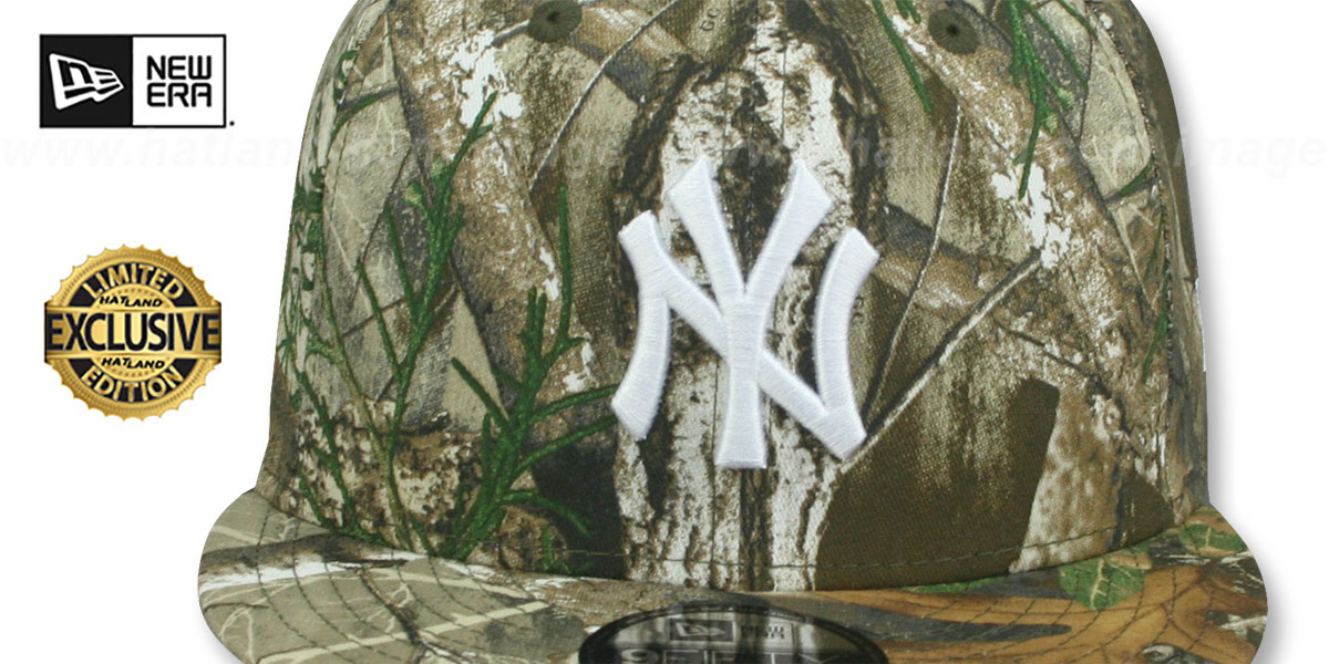 Yankees 'TEAM-BASIC SNAPBACK' Realtree Camo-White Hat by New Era