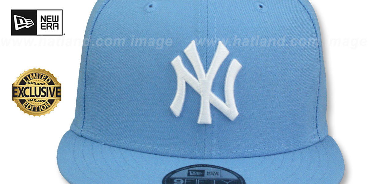 Yankees 'TEAM-BASIC SNAPBACK' Sky-White Hat by New Era