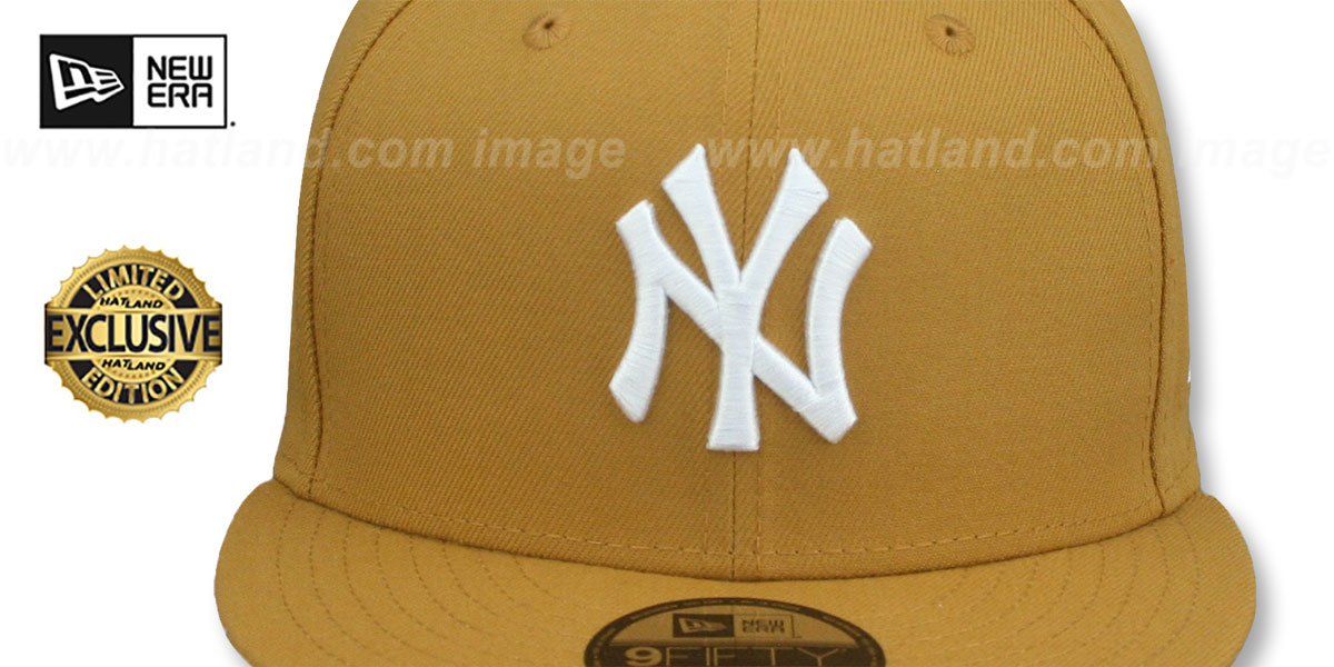 Yankees 'TEAM-BASIC SNAPBACK' Tan-White Hat by New Era