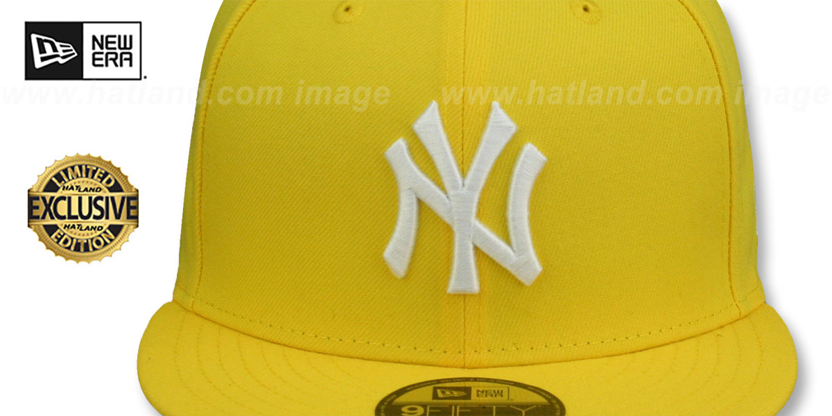 Yankees 'TEAM-BASIC SNAPBACK' Yellow-White Hat by New Era