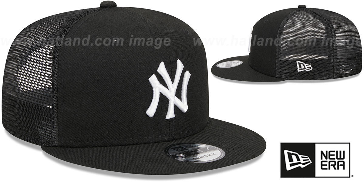 Yankees 'TEAM-BASIC TRUCKER SNAPBACK' Black-White Hat by New Era