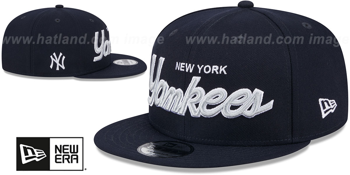 Yankees 'TEAM-SCRIPT SNAPBACK' Navy Hat by New Era