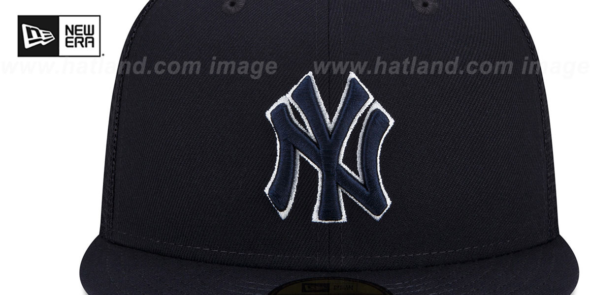 Yankees 2022-23 'BATTING PRACTICE TRUCKER' Navy Fitted Hat by New Era