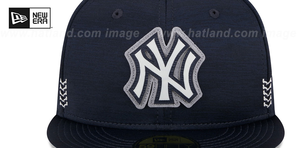 Yankees '2024 ONFIELD CLUBHOUSE' Heather Navy Fitted Hat by New Era