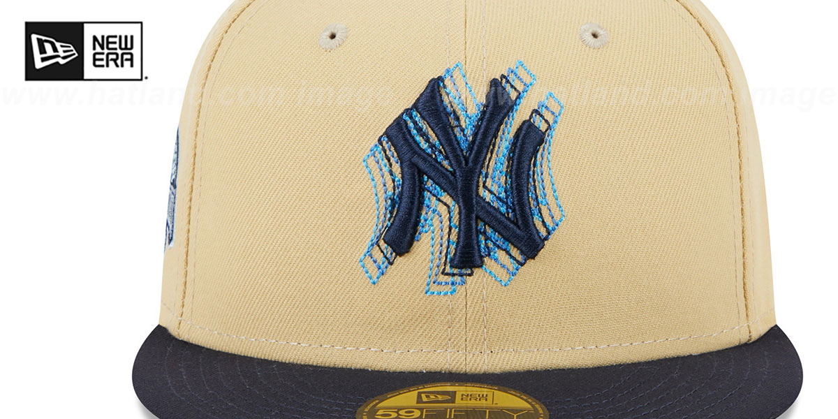 Yankees 'ILLUSION SIDE-PATCH' Gold-Navy Fitted Hat by New Era