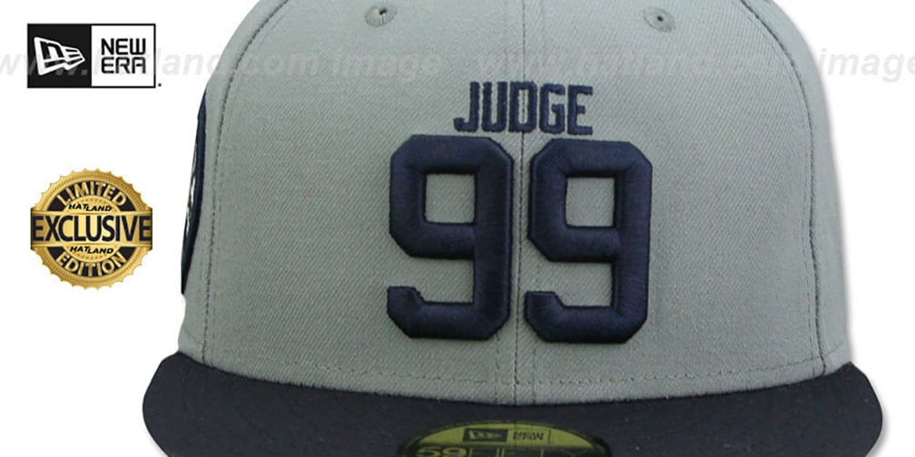 Yankees 'JUDGE ALL RISE SIDE' Grey-Navy Fitted Hat by New Era