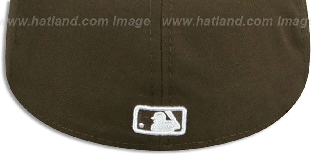 Yankees 'TEAM-BASIC' Brown-White Fitted Hat by New Era