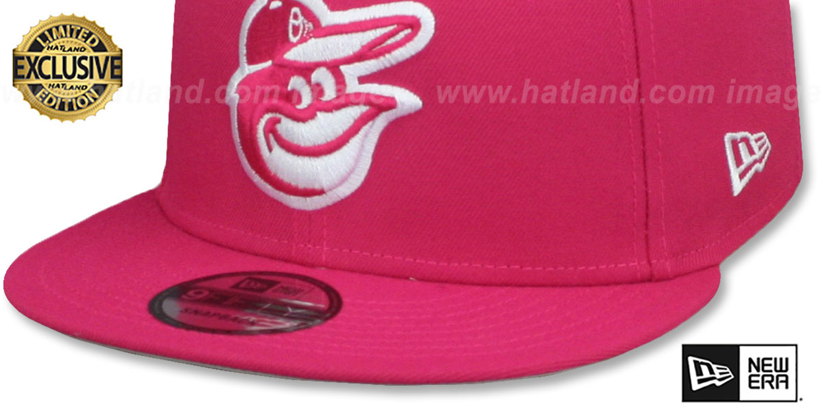 Orioles 'TEAM-BASIC SNAPBACK' Beetroot-White Hat by New Era