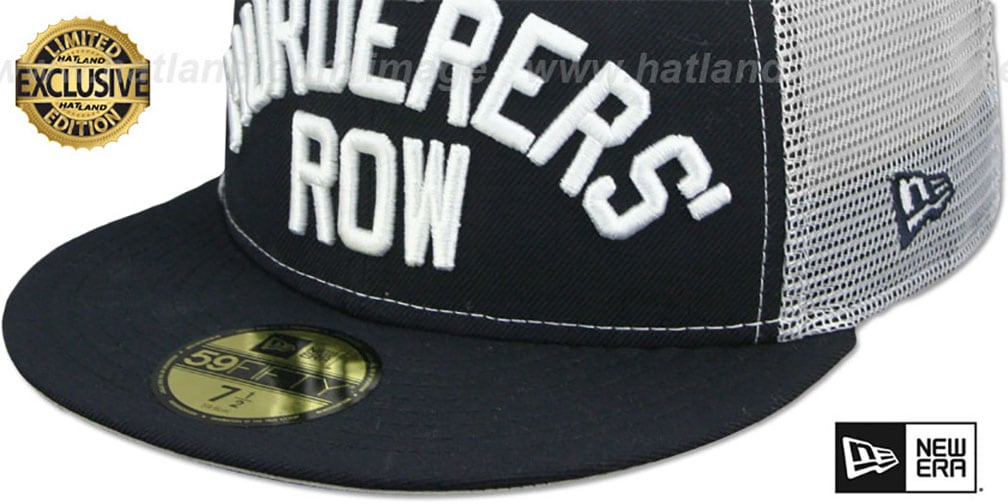  New York Yankees Hats - Yankees 'MURDERERS ROW' MESH-BACK  Navy-White Fitted Hat by New Era