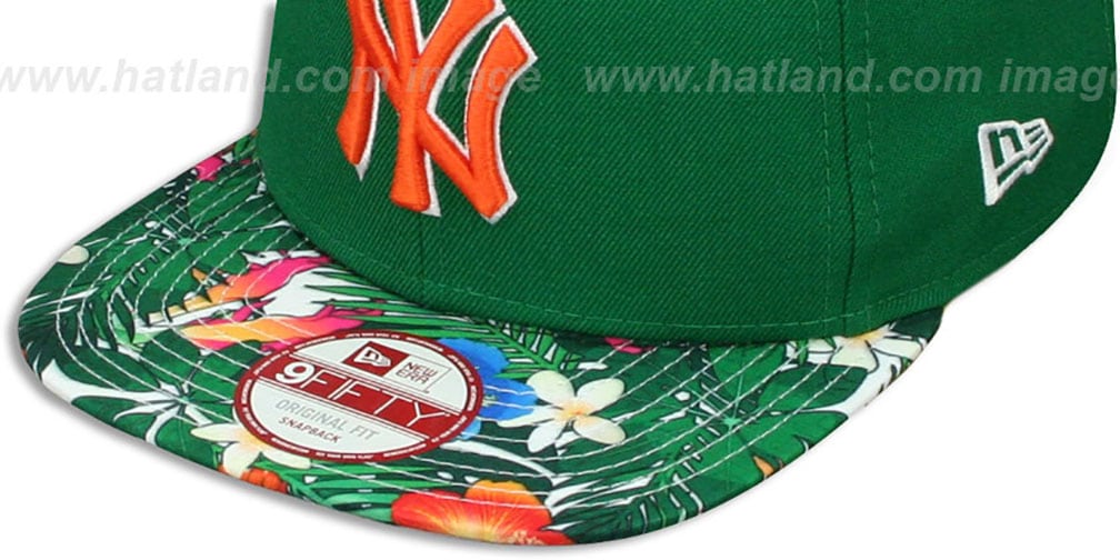 Yankees 'SUNSHINE BLOOM SNAPBACK' Green-Multi Hat by New Era