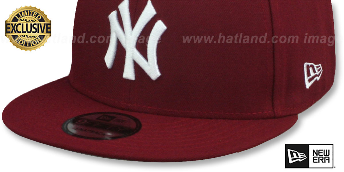 Yankees 'TEAM-BASIC SNAPBACK' Burgundy-White Hat by New Era