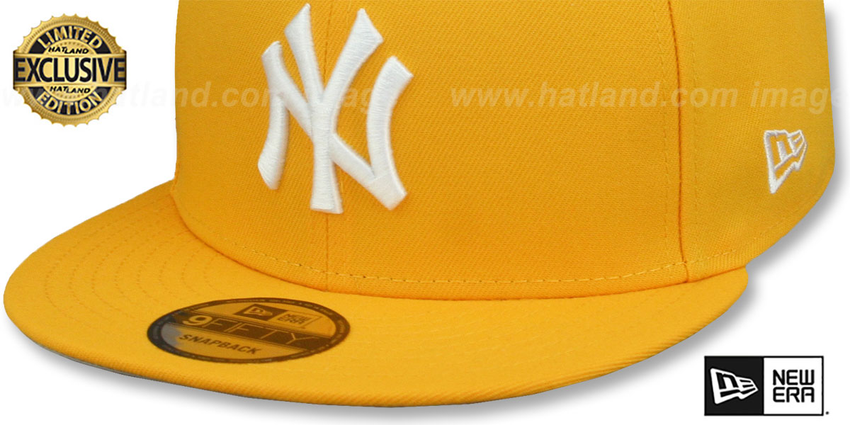 Yankees 'TEAM-BASIC SNAPBACK' Gold-White Hat by New Era