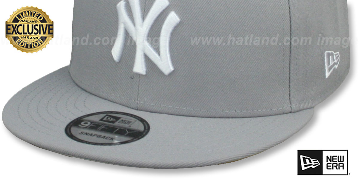 Yankees 'TEAM-BASIC SNAPBACK' Light Grey-White Hat by New Era