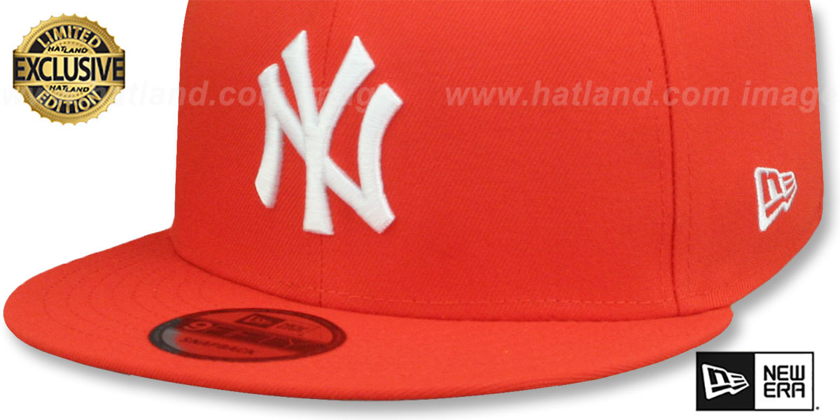 Yankees 'TEAM-BASIC SNAPBACK' Orange-White Hat by New Era