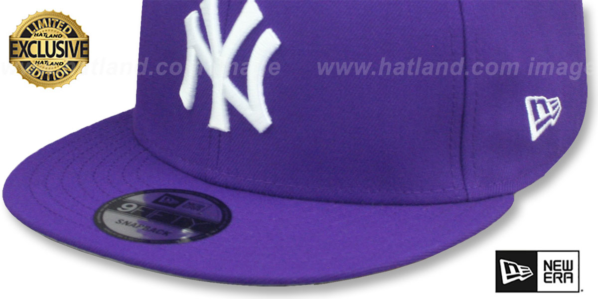 Yankees 'TEAM-BASIC SNAPBACK' Purple-White Hat by New Era