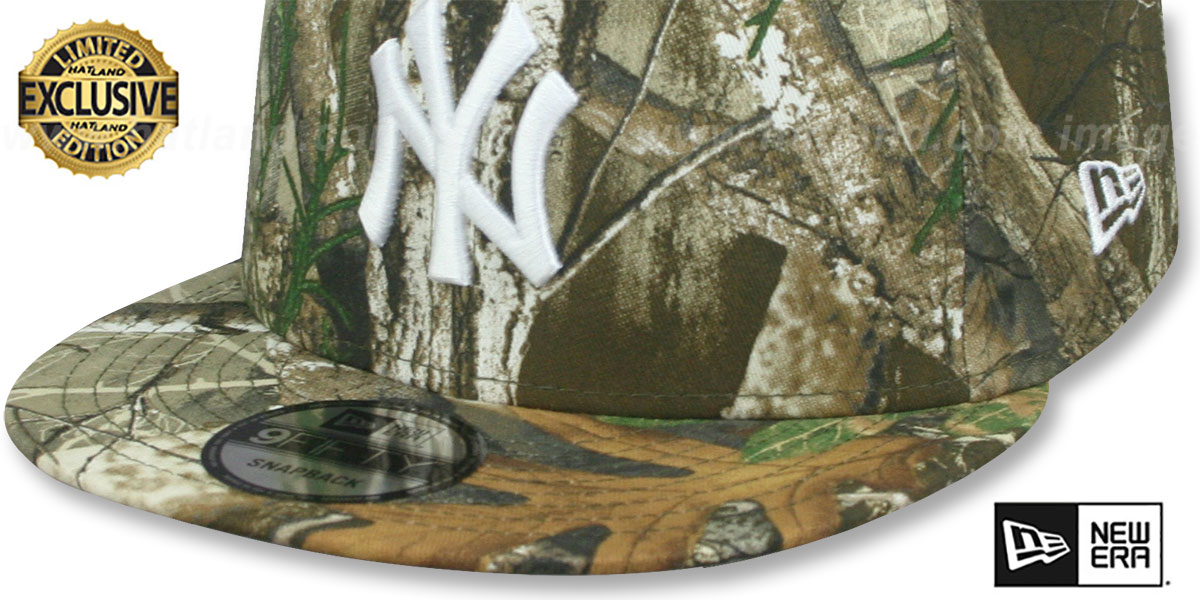 Yankees 'TEAM-BASIC SNAPBACK' Realtree Camo-White Hat by New Era