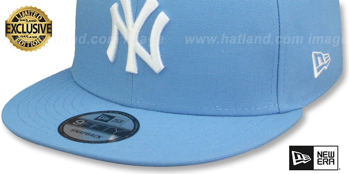 Yankees 'TEAM-BASIC SNAPBACK' Sky-White Hat by New Era