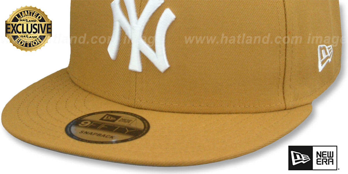 Yankees 'TEAM-BASIC SNAPBACK' Tan-White Hat by New Era