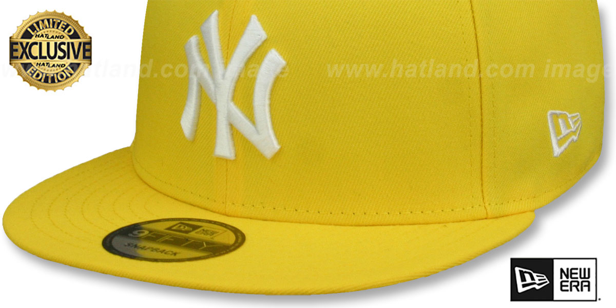 Yankees 'TEAM-BASIC SNAPBACK' Yellow-White Hat by New Era