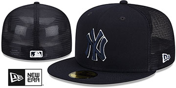 Yankees 2022-23 'BATTING PRACTICE TRUCKER' Navy Fitted Hat by New Era