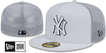 Yankees 2023 'BATTING PRACTICE TRUCKER' White Fitted Hat by New Era