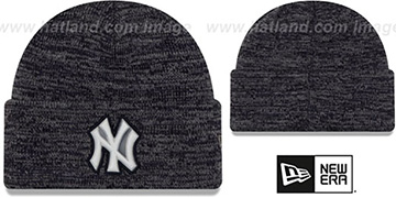 Yankees 'BEVEL' Navy-Grey Knit Beanie Hat by New Era