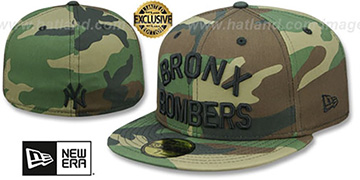Yankees 'BRONX BOMBERS' Army Camo Fitted Hat by New Era