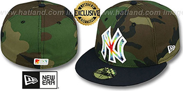Yankees 'CAMO TYE-DYE INSIDER' Army-Navy Fitted Hat by New Era