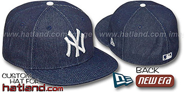 Yankees 'DENIM' Fitted Hat by New Era - navy