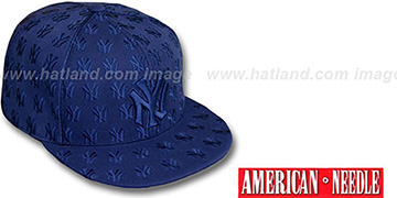 Yankees 'DICE ALL-OVER' Navyout Fitted Hat by American Needle