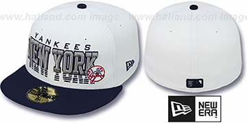 Yankees 'DISSOLVER' White-Navy Fitted Hat by New Era