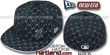 Yankees FLAWLESS 'MLB FLOCKING' Black Fitted Hat by New Era