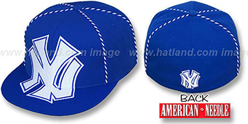 Yankees 'GETTIN-WEAVE' Royal Fitted Hat by American Needle