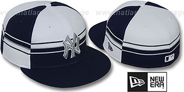 Yankees 'HORIZONTAL WRAP' Navy-White Fitted Hat by New Era