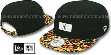 Yankees 'LEOPARD CAMPER STRAPBACK' Black Hat by New Era